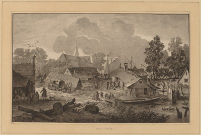 Village with Pond by Cornelis Ploos van Amstel