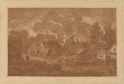 Village with Pond by Cornelis Ploos van Amstel