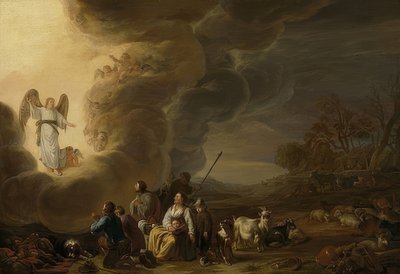 The Annunciation to the Shepherds. 1630-50 by Cornelis Saftleven