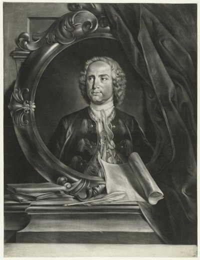 Portrait of the Composer Pietro Antonio Locatelli by Cornelis Troost