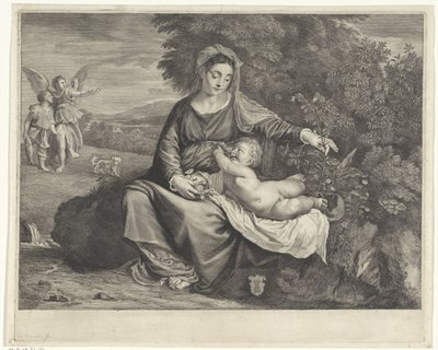 Mary with Child and Tobias and the Angel by Cornelis Visscher (II)