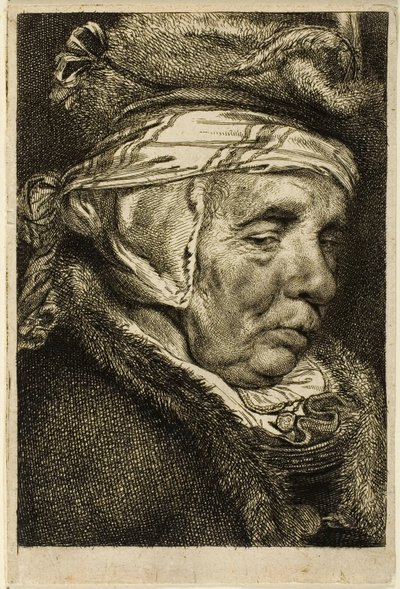 Head of an Old Woman by Cornelis Visscher