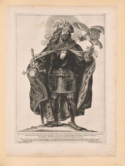 Saint Bavo, from Saints of the North and South Netherlands by Cornelis Visscher