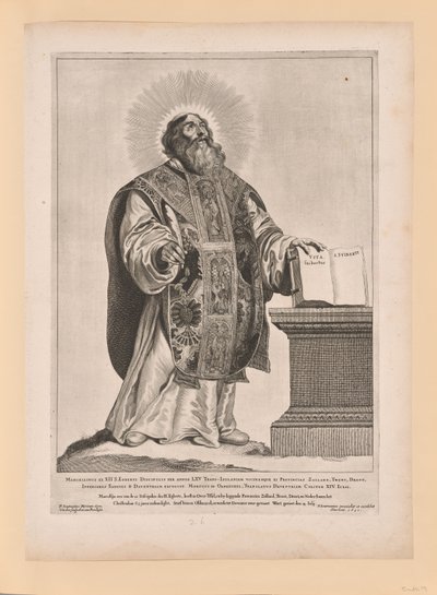 Saint Wulfram, from Saints of the North and South Netherlands by Cornelis Visscher