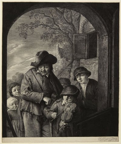 The Traveling Musicians by Cornelis Visscher