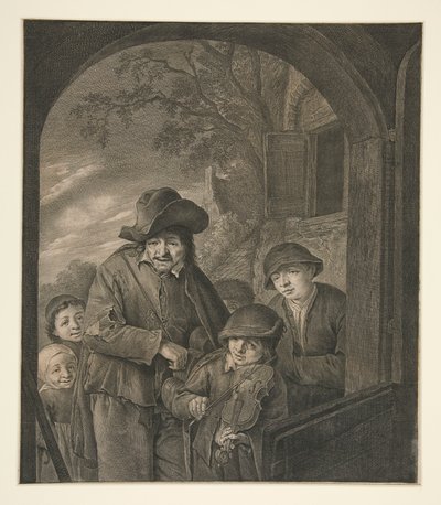 Untitled (Musicians at an Inn Door) by Cornelis Visscher