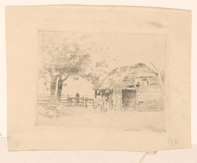 Old Barn with Thatched Roof by Cornelis Vreedenburgh