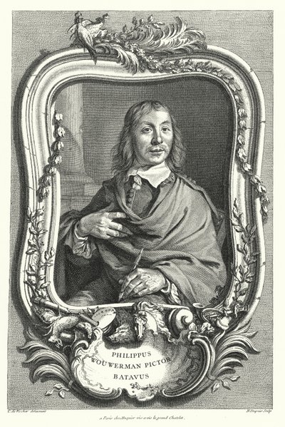 Philips Wouwerman, Dutch painter by Cornelis after Visscher