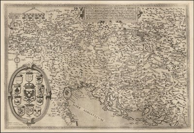 1593 Map of the Danube by Cornelis de Jode by Cornelis de Jode