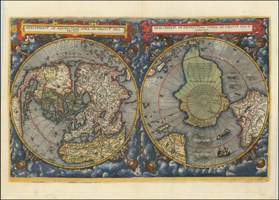 Hemisphere from the Equinoctial Line to the Arctic Circle, 1593 by Cornelis de Jode