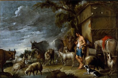 The Story of the Prodigal Son: The Guard of the Pigs by Cornelis de Wael