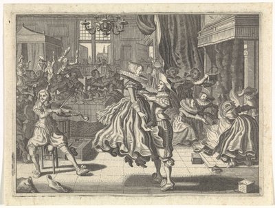 Dancing Company in an Inn by Cornelis van Kittensteyn