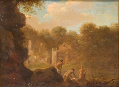 Landscape with Nymphs Bathing by Cornelis van Poelenburgh