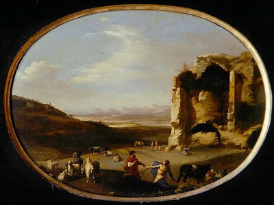 Mercury and Batto by Cornelis van Poelenburgh or Poelenburch