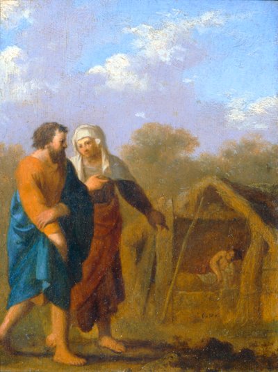 Sarah Asks Abraham to Take Hagar as His Second Wife by Cornelis van Poelenburgh or Poelenburch