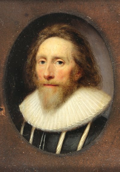 A gentleman in slashed black doublet, 1639 by Cornelius I Johnson