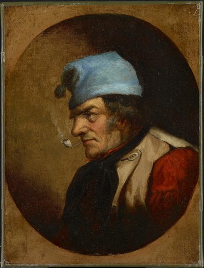 Habitant with Blue Tuque and Pipe, c.1855 by Cornelius Krieghoff