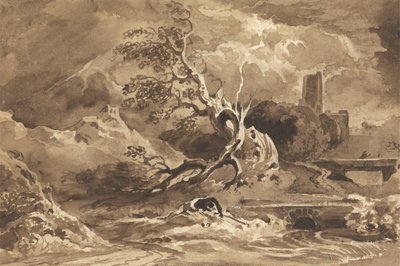 A Tree Struck by Lightning by Cornelius Varley