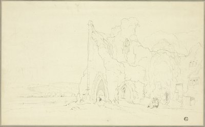 Landscape with Gothic Ruins by Cornelius Varley
