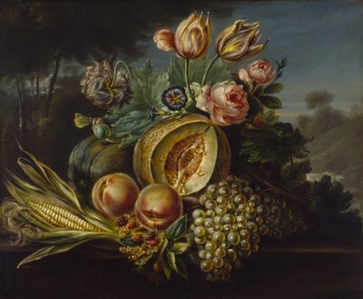 Still Life with Fruit and Flowers, 1824 by Cornelius de Beet