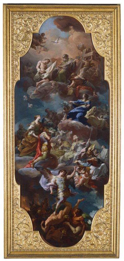 Saint Helena and the Emperor Constantine Presented to the Holy Trinity by the Virgin Mary by Corrado Giaquinto