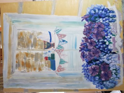 Cornish Window View from Outside In by Cosima Duggal