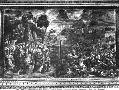 The Crossing of the Red Sea, from the Sistine Chapel by Cosimo Rosselli