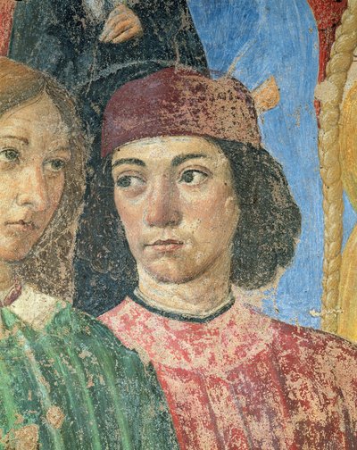 The Procession of the Bishop in Front of the Church of S. Ambrogio (detail) by Cosimo Rosselli