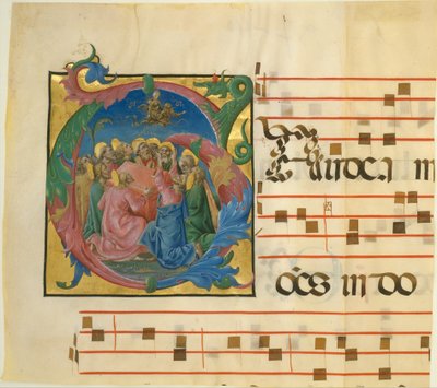 Manuscript Illumination with the Assumption of the Virgin in an Initial G by Cosmè Tura