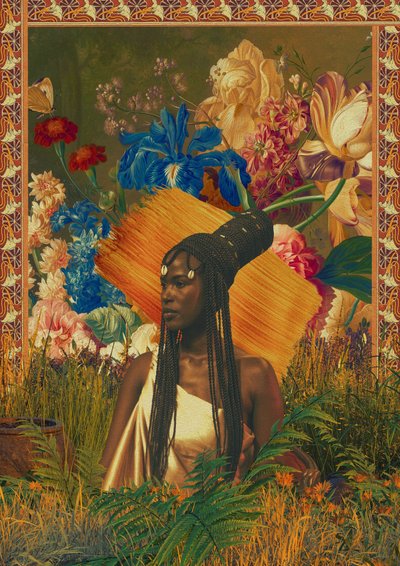 Braided Woman Floral Dream by CosmoZach