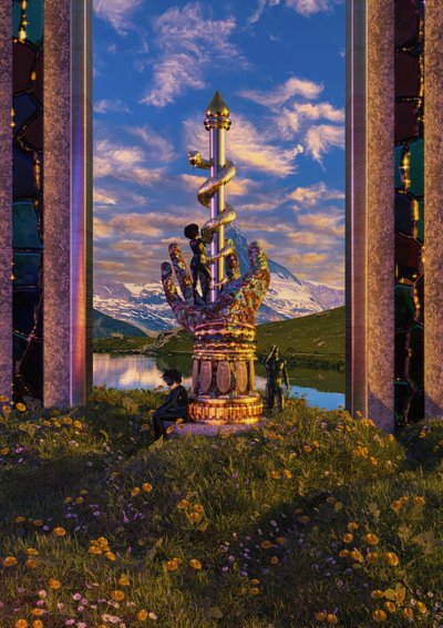 Golden Hand Mountain Realm by CosmoZach