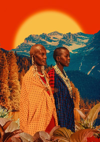 Maasai Women Mountains by CosmoZach
