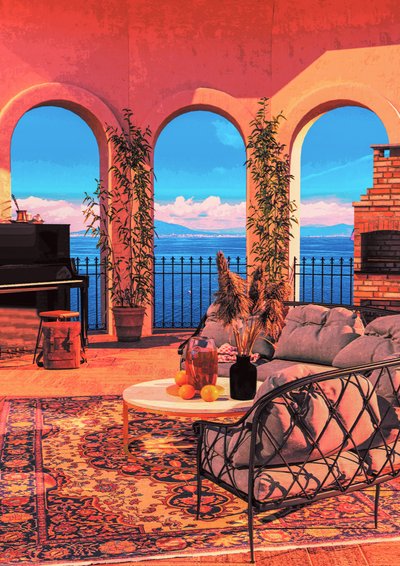 Mediterranean Terrace View by CosmoZach