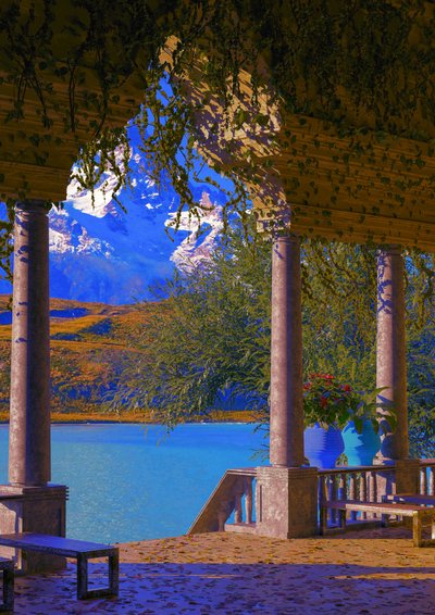 Pergola Mountain Lake View by CosmoZach