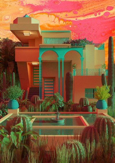 Vibrant Desert Oasis by CosmoZach