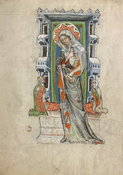 Saint Hedwig of Silesia with Duke Ludwig I of Liegnitz and Brieg and Duchess Agnes by Court workshop of Duke Ludwig I of Liegnitz and Brieg