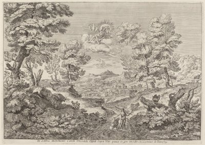 Apollo and a Nymph Leading a Lion by Crescenzio Onofri