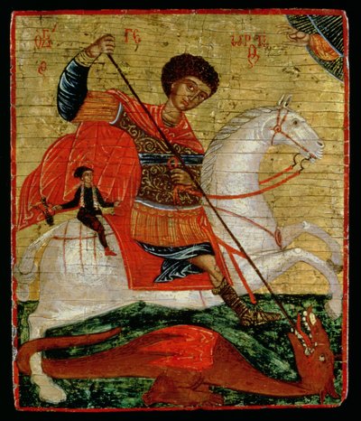 Icon of St. George and the Dragon by Cretan School