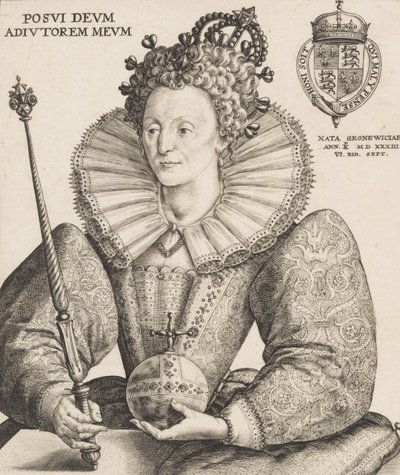 Queen Elizabeth I, 1592 by Crispijn de Passe I