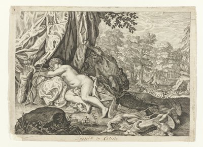 Jupiter and Callisto (series title: Metamorphoses of Ovid) by Crispijn van de Passe (II) (attributed to)