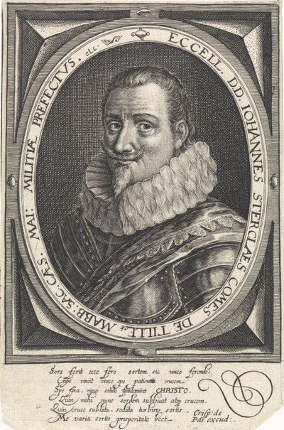 Portrait of Johann Tserclaes, Count of Tilly by Crispijn van de Passe the Elder