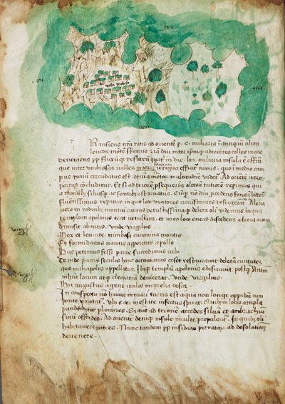 Chart of Paxos, c.1420 by Cristoforo Buondelmonti