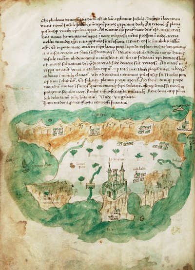 Chart of Zakinthos, c.1420 by Cristoforo Buondelmonti