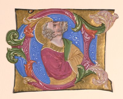 Bearded Saint in an Initial by Cristoforo Cortese