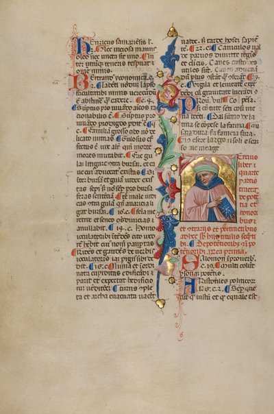 Initial T: Bust Portrait of a Man by Cristoforo Cortese