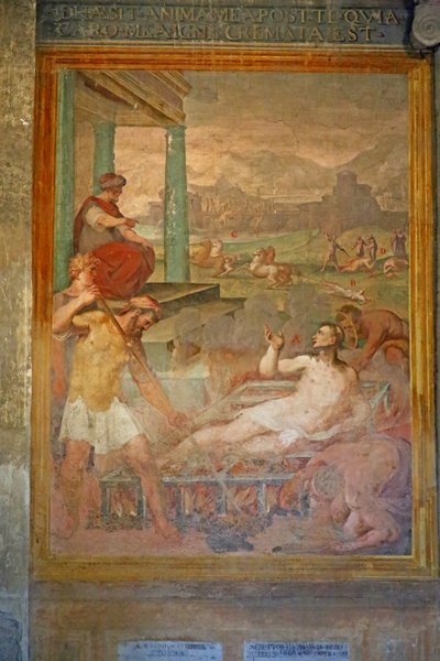 Martyrdom, possibly of St Lawrence by Cristoforo and Tempesta, Antonio Roncalli