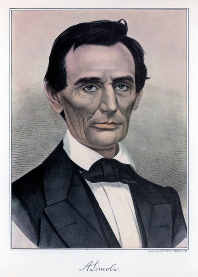 Abraham Lincoln, Sixteenth President of the United States, 19th century by Currier and Ives