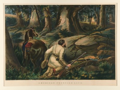 American Frontier Life: On the War Path by Currier and Ives