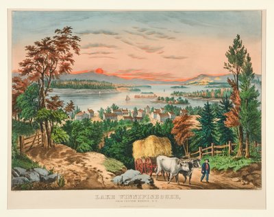 Lake Winnipesaukee, from Centre Harbor, NH by Currier and Ives