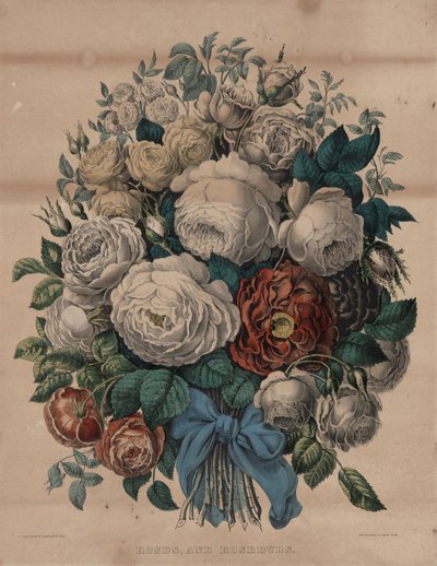 Roses and Rosebuds by Currier and Ives